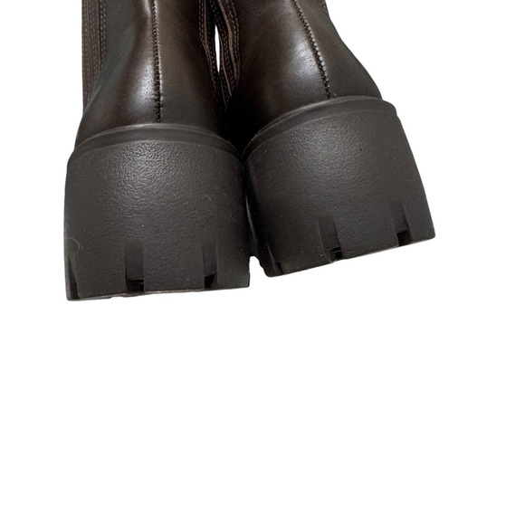 Steve Madden Boots Rankel Brown Leather booties Sz 7.5 - Picture 7 of 10